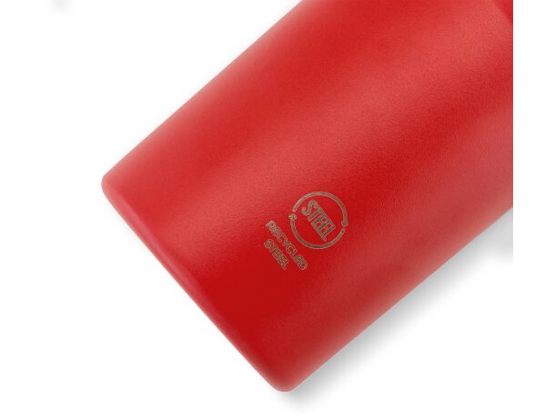 Taza térmica Kranston con asa de acero inoxidable reciclado Blanco detalle 4