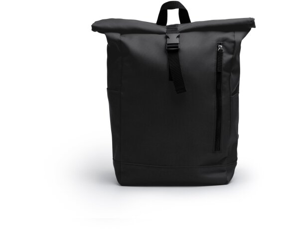 Mochila Dronte RPET con asas acolchadas y compartimento extensible Negro detalle 4