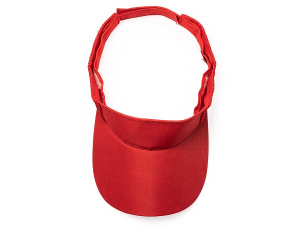Visera personalizado con cierre velcro en microfibra Wizer Rojo detalle 8