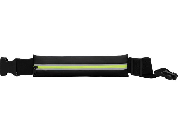 Cinturón deportivo personalizado poliéster unisex 72 Marathon Negro/amarillo fluor detalle 4
