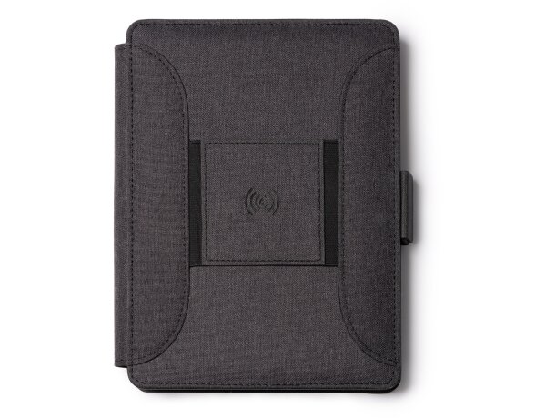 Carpeta portadocumentos Samper RPET 300D wireless 5W y bloc A5 Negro detalle 7