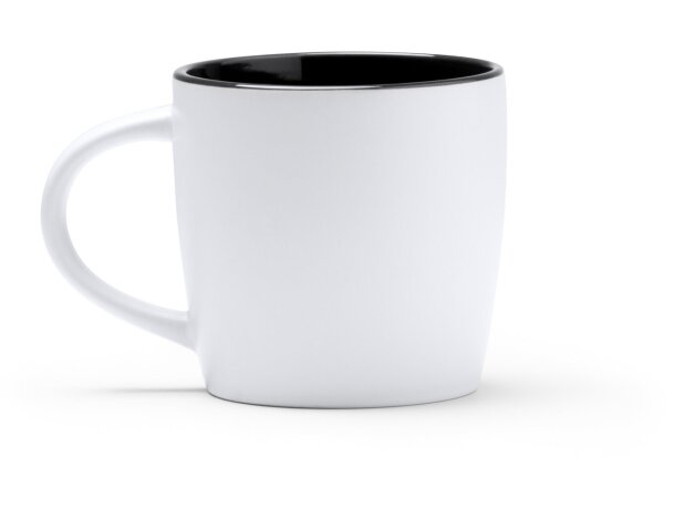 Taza Radek cerámica bicolor 370ml interior color marcaje láser Negro detalle 5