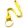 Lanyard Aldaz con posavasos integrado y banda de silicona Amarillo