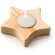 Vela promocional soporte con forma de estrella madera