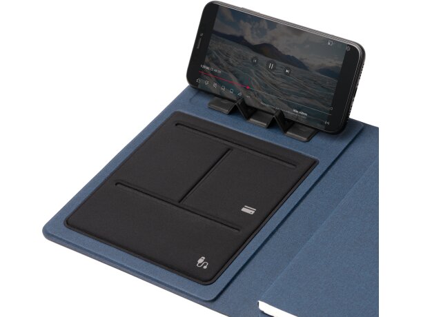 Carpeta batería externa Sabix con carga inalámbrica y bloc Negro detalle 2