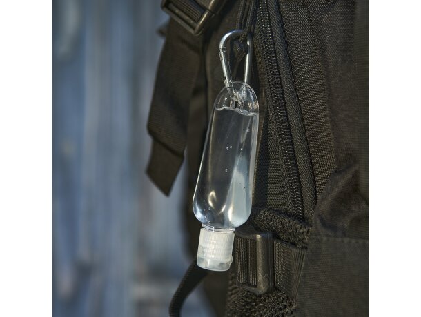 Gel limpiador Bishop 30ml con mosquetón metálico Transparente detalle 1