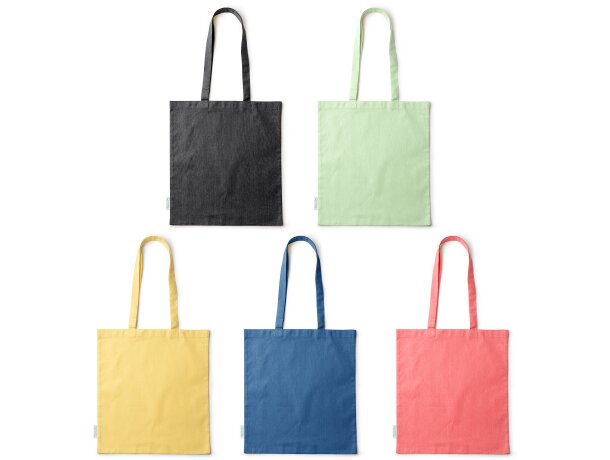 Bolsa de la compra asas largas de algodón orgánico 140 g/m2 Bondy Negro detalle 1