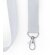 Lanyard sencillo poliéster reciclado Blanco detalle 2