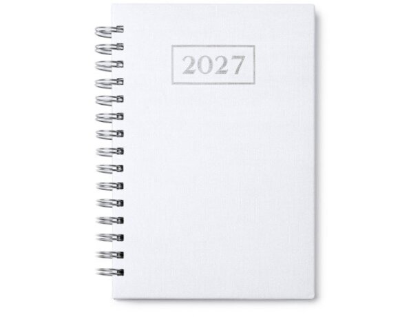 Agenda anillas Hera día página con tapa acolchada grabado relieve detalle 5