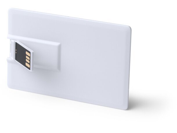 Memoria USB Datis 16GB ultraplana con mecanismo desplegable Blanco detalle 4