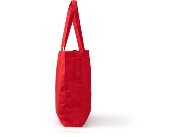 Bolsa algodón Kato con fuelle lateral y base 180 g/m² Blanco detalle 3