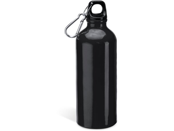 Botella de aluminio con mosqueton 800ml Baobab Negro detalle 5