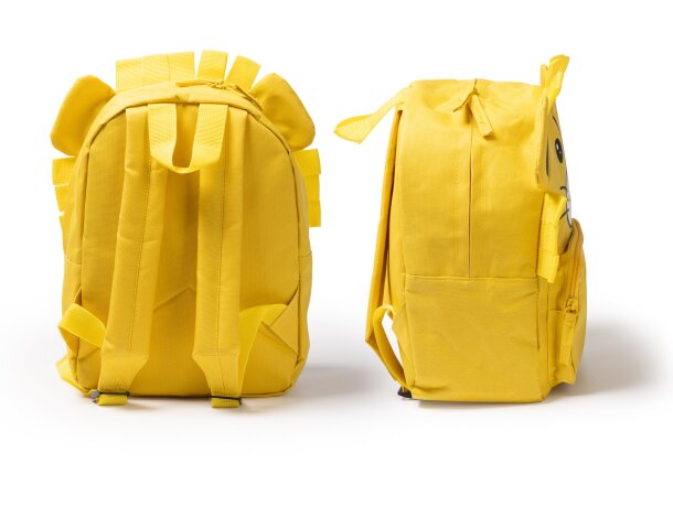 Mochila Bingo infantil RPET con diseño de animales Amarillo detalle 3