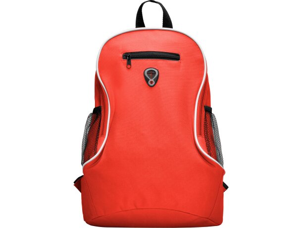 Mochila infantil deportiva poliéster Misuri Rojo detalle 32