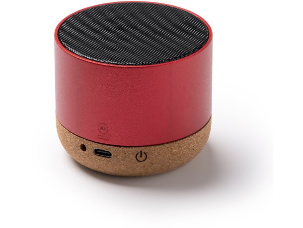 Altavoces de aluminio con base de corcho Voxel Negro detalle 6