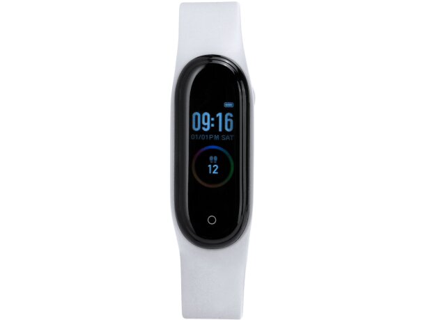 Reloj inteligente de actividad de silicona Draco Blanco detalle 6