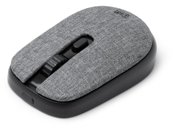 Ratón inalámbrico Rodri con sensor óptico en materiales reciclados Negro detalle 4