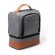 Bolsa térmica personalizada con cremallera y base en pu de rPET Kulga Gris vigore detalle 6