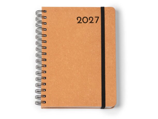 Agenda Kurtis cuero reciclado con anillas A5 día página detalle 2