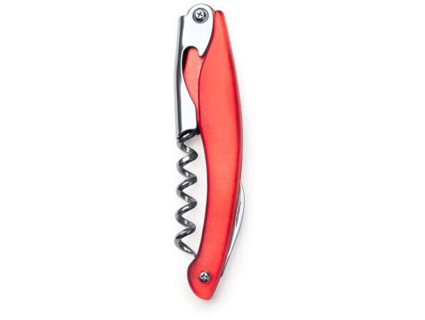 Sacacorchos Garnac estilo clásico en acero inoxidable Rojo detalle 7