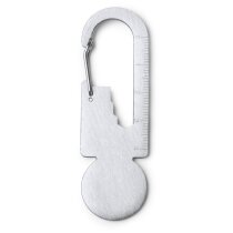 Llavero Blaney plata con mosquetón multiusos