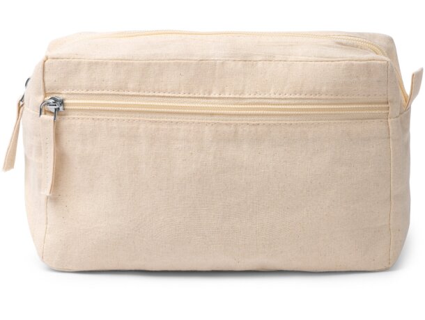Neceser Mody de algodón 100% con doble bolsillo funcional Crudo detalle 3