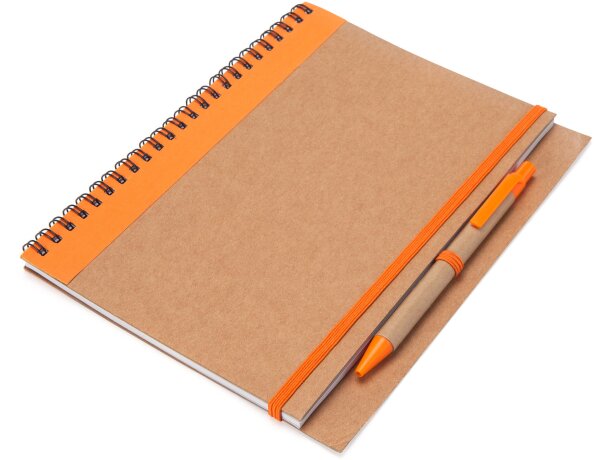 Libretas de anillas con tapa rígida cartón reciclado Negro detalle 1