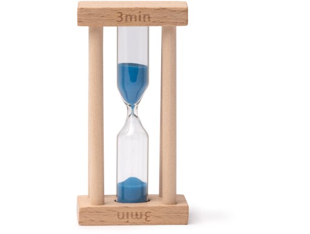 Reloj de arena Tempo de madera natural con medidor 3 minutos Crudo detalle 3
