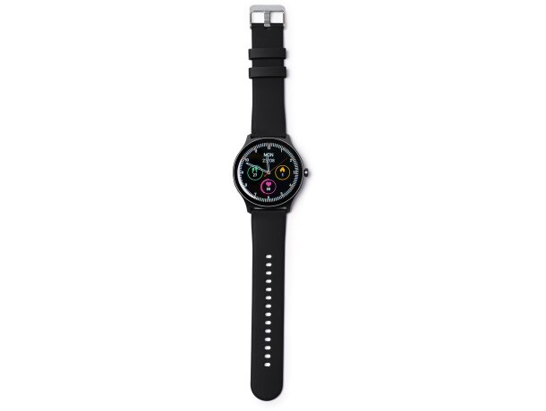 Reloj inteligente Leymi publicitaria con pantalla IPS para regalar Negro detalle 5