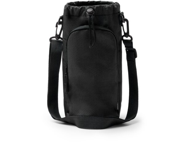 Bandolera Tramer para botella con asa ajustable y bolsillo Negro detalle 4