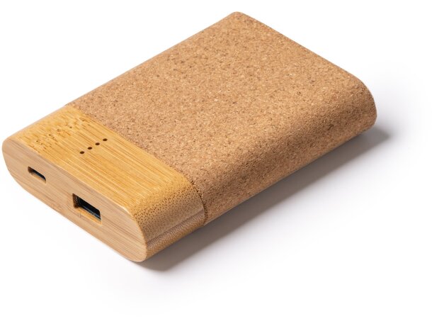 Batería portátil personalizada corcho 10000 mah Kobe Crudo detalle 5