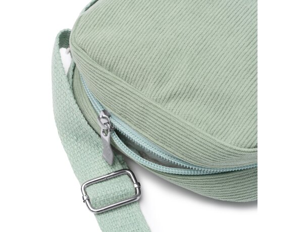 Bandolera Kapi de pana con cremallera y cinta ajustable Negro detalle 2