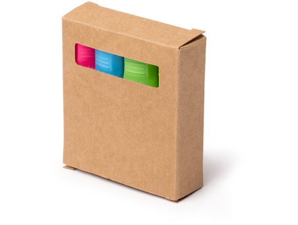 Set marcadores Rotux crudo con 4 colores en caja kraft Crudo detalle 4