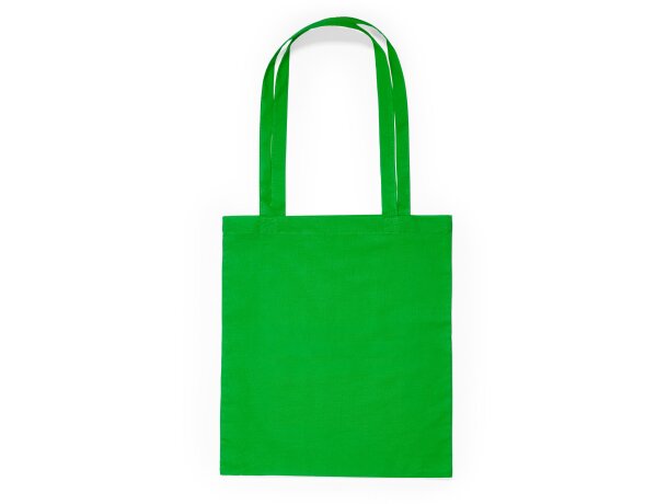 Bolsas de algodón personalizadas de asas largas reforzadas a color 105 g/m2 Verde helecho detalle 13
