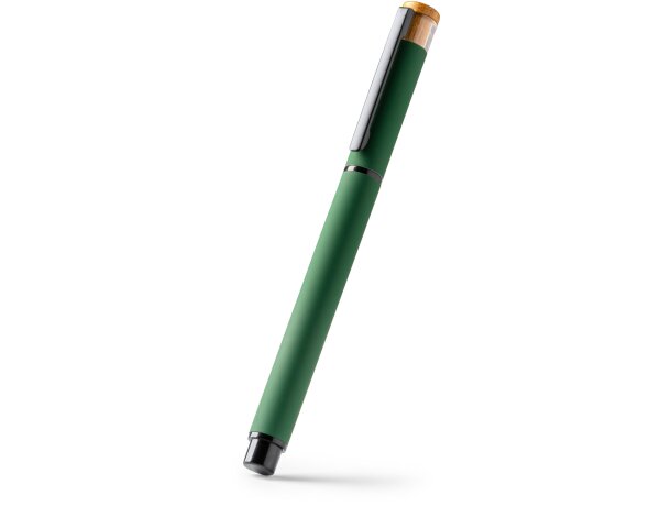 Bolígrafo Lindberg de aluminio reciclado con tinta azul Blanco detalle 4