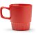 Taza cerámica Longi con asa ergonómica y base biselada Rojo