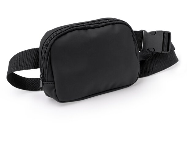 Riñonera bandolera Lulu en PU Leather con cinta ajustable Negro detalle 2