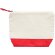 Neceser multiusos unisex algodón 280 g/m2 Doel Crudo/rojo detalle 14