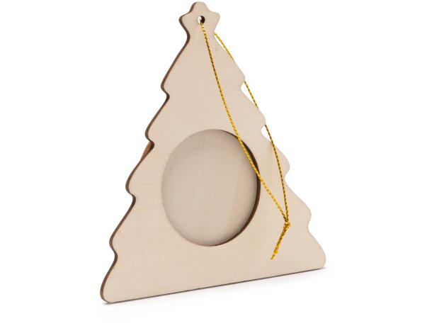 Adorno portafotos Filey estrella madera natural navideño Estrella detalle 4