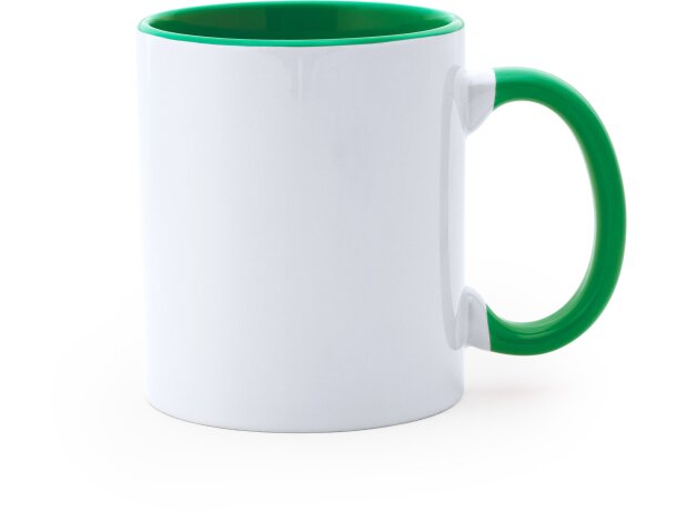 Taza sublimacion MANGO Blanco/verde helecho detalle 17