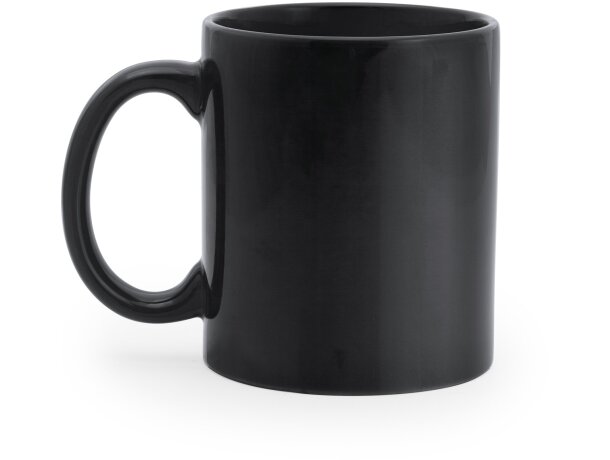 Tazas para personalizar unisex en variados colores cerámica Negro detalle 7