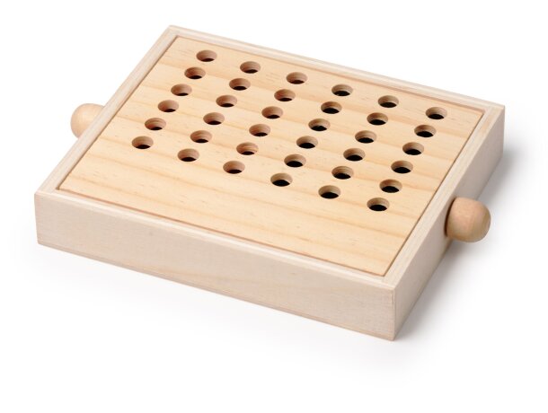 Juego de mesa Vicos natural de madera con 4 en raya Crudo detalle 1