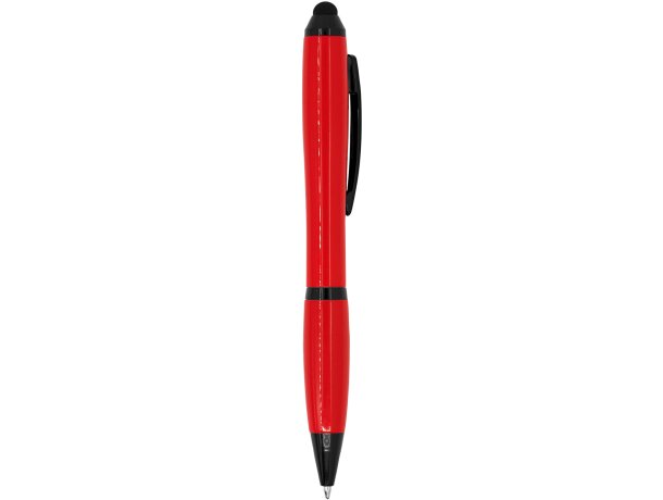 Bolígrafos con puntero táctil giratorio de plástico tinta azul Taiga Rojo detalle 15