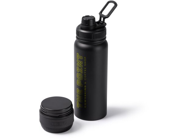 Bidón térmico con altavoz bluetooth extraíble NUFRIK 650ml Blanco detalle 2