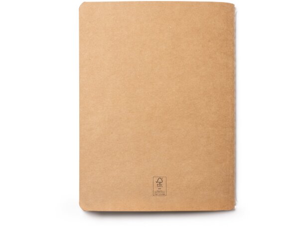 Libreta Borges Natural con portada de cartón reciclado FSC Crudo detalle 1