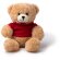 Peluche oso Jazz con sudadera personalizable de poliéster Rojo