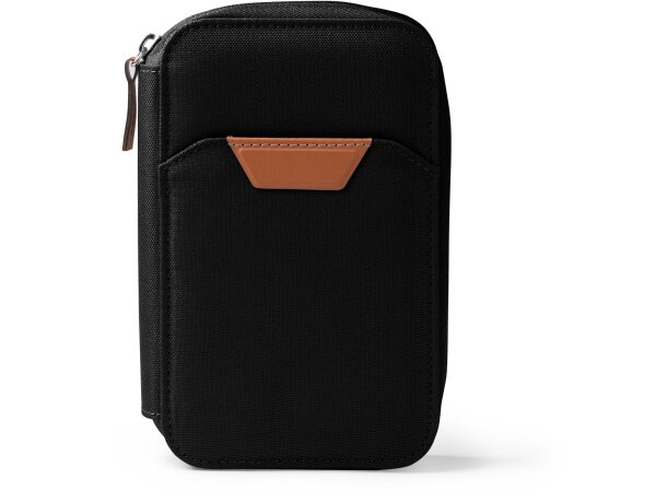 Monedero Tipler con protección RFID y compartimentos organizadores Negro detalle 5