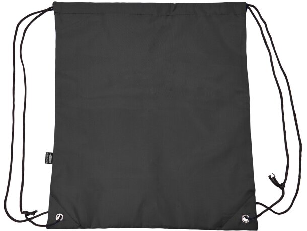 Mochila de cordones rPET Larus Negro detalle 6