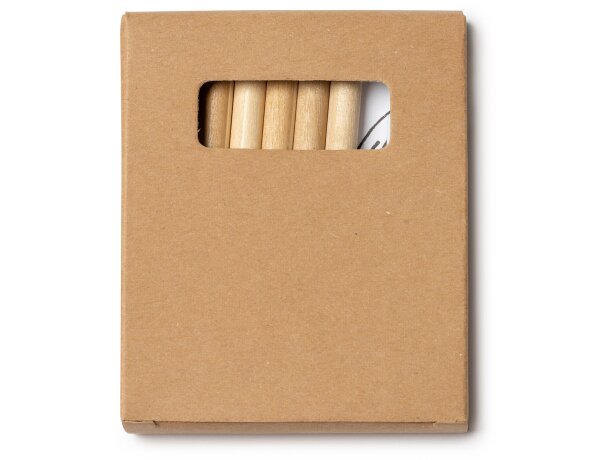 Set Tilos lápices colores bloc 20 hojas sacapuntas cartón Crudo detalle 5