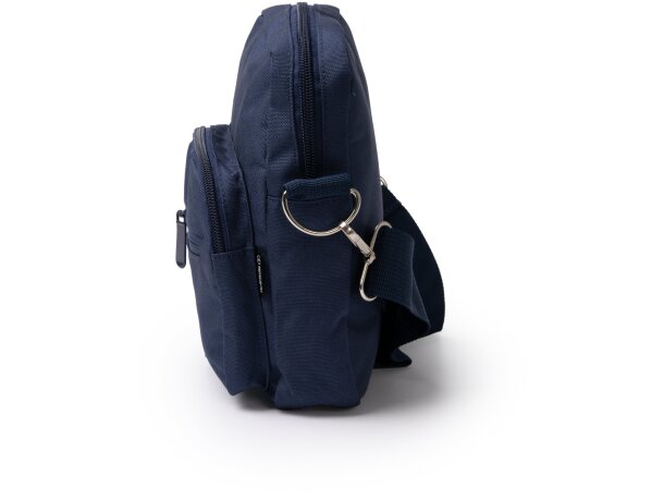 Bandolera Menez en RPET reciclado con compartimentos funcionales Negro detalle 2